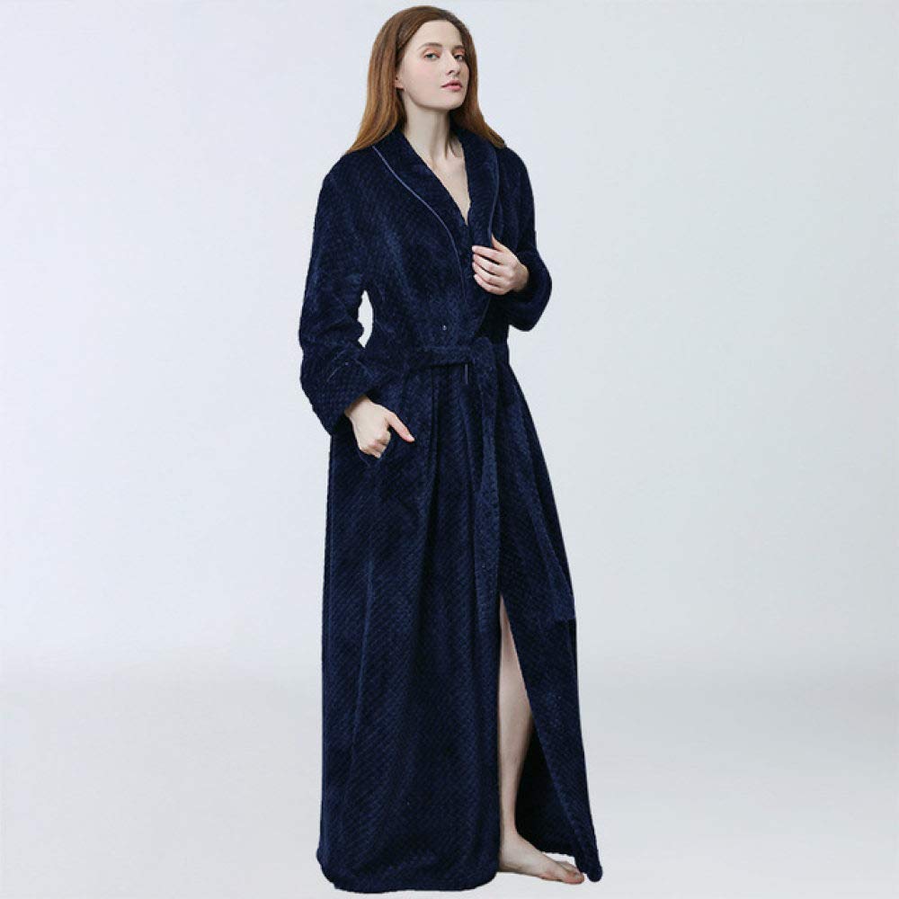 Bathrobe Long Flannel Bathrobe Home Wear Clothes Dressing Gown Womens Bathrobe Female Coral Fleece Nightdress Women Warm Bath