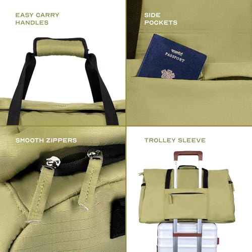 Image of Assembly 60L Duffle Bag for Travelling | Travel Bag for Men & Women with Shoe Compartment for Hiking, Trekking - Durable 600D Ripstop Fabric - Tear-Resistant | Scape
