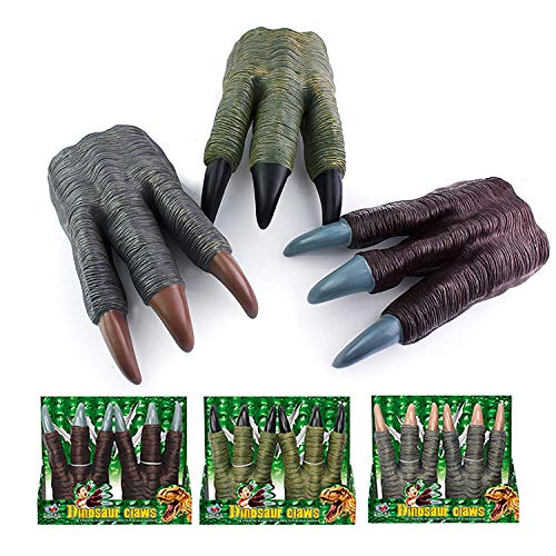 Image of Ulalaza 1Pair Dinosaur Claws Dino Cosplay Paw Gloves Costume Accessoriesfor Velociraptor Pretend Play Party Supplies