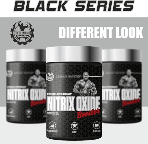 Image of DEXTER JACKSON Black Series Nitrix Oxide Booster | Burns Excess Stored Fats, Boosts Body Metaolism | 60 Tablets, 30 Servings