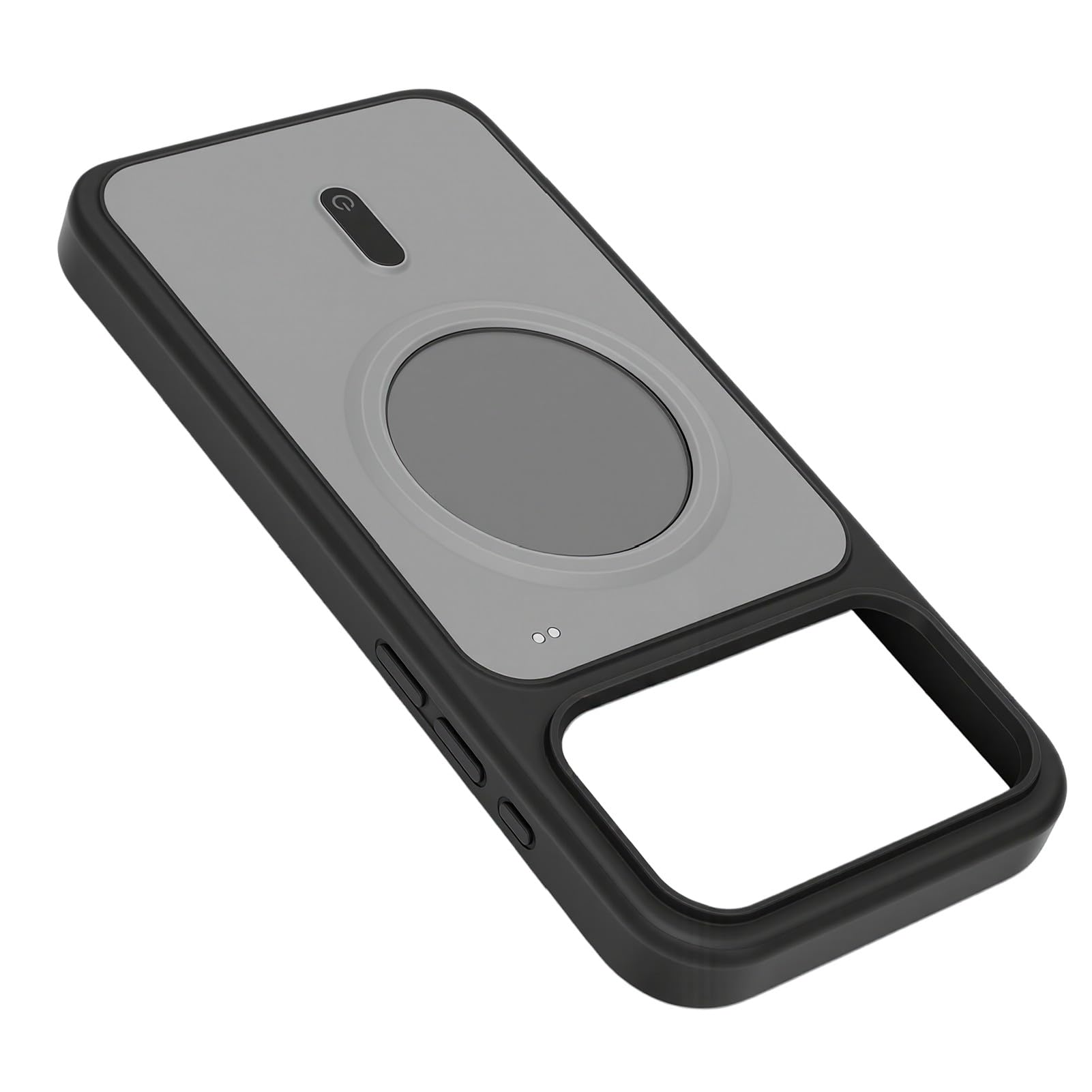 Funda para Teléfono con Pantalla Inteligente de 1,85 Pulgadas para iOS 17 Pro MAX, Funda Móvil con Sincronización de Pantalla HD, Notificaciones en Tiempo Real, Carga Inversa, Reloj