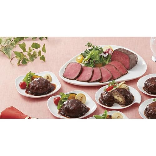 冬の贈り物お歳暮 田崎真也セレクション ローストビーフ・ハンバーグギフト 伊藤ハム 低温真空調理ローストビーフ(もも)(200g)・トリュフ入りグレイビーソース(30g)×各1、デミグラスソースハンバーグ・デミグラスソースチーズ入りハンバーグ(各120g)