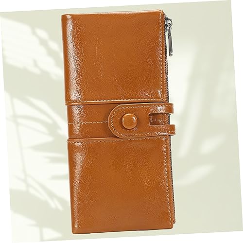 PartyKindom Antique Vintage Wallet for Women PU Leather Anti-Magnets Purse Zipper Pocket Long Retro Design for Everyday Use2