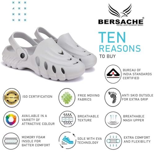 Image of BERSACHE Extra Soft Classic Casual with Regular wear with Ultra Soft & Flexibility Technology Clog for Men's