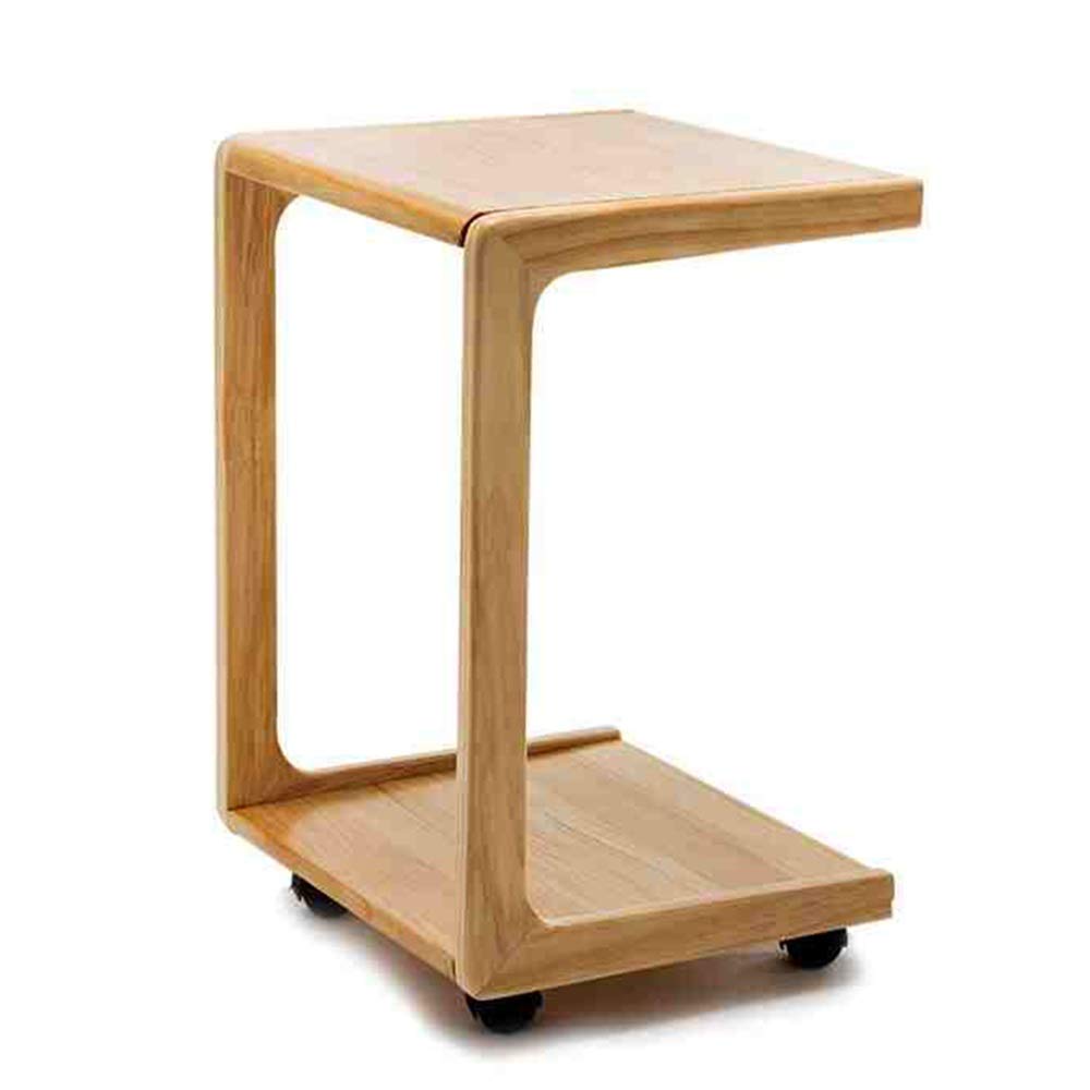 Mini canapé table d'angle à roulettes en bois pour vos moments détente
