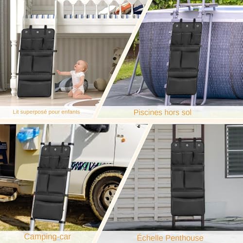 Cache escalade réglable pliable maison crèche école pour lit surélevé enfant