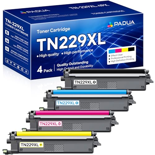 Image of TN229XL High Yield Toner Cartridge 4-Pack Compatible Replacement for Brother TN229 TN229XL MFC-L3720CDW MFC-L3780CDW HL-L3220CDW HL-L3280CDW HL-L3300CDW HL-L3295CDW MFC-L3765CDW Toner