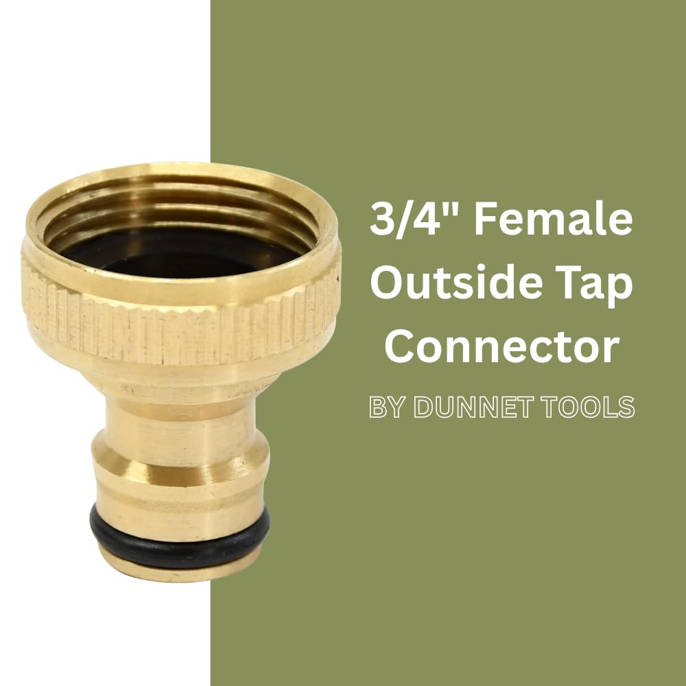 Dunnet Tools Brass Female Tap Adaptor 3/4” BSP, Threaded Garden Hose Tap Connector - Image 3
