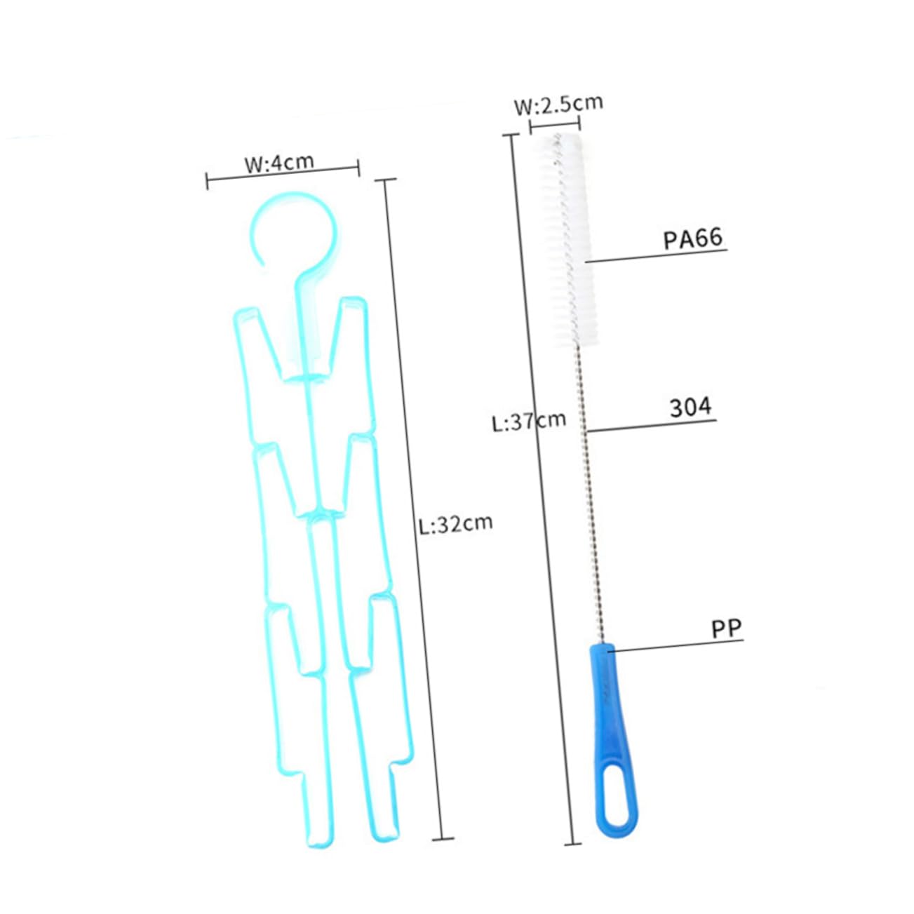 Yardwe Reservoir Cleaning Kit 4pc Water Bag Cleaning Set Hose Sucker and Brush for Outdoor Hydration Bladder Cleaning