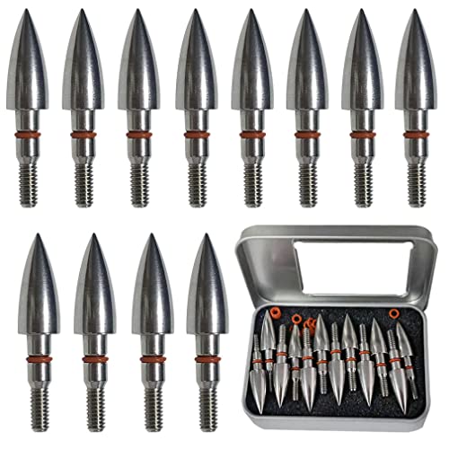 Image of 100 /125 /150 /200 /300 Grains Archery Field Points Practice Field Tips, Archery Target Practice Hunting Arrow Tip for Recurve, Compound Bow Crossbow, Stainless Steel Screw in Broadheads