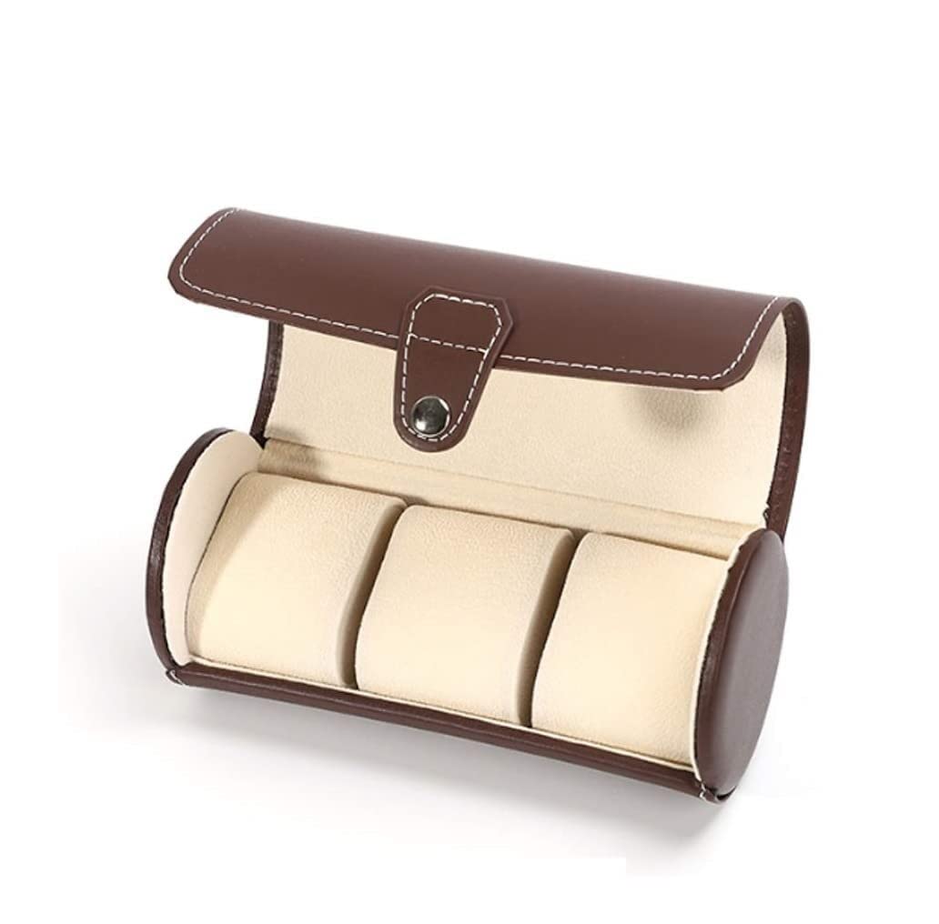 HVMBEUGOS Watch Box Leather Watch Box Portable Travel Watch Case Jewelry Gift Box Watch Storage Watch Storage (B 19.5cm)