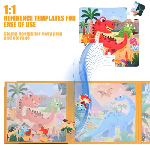 Dncvb 97 Pieces Magnetic Jigsaw Puzzles for Kids Magnetic Travel Puzzles Games, 3 in 1 Magnetic Puzzle - Image 4