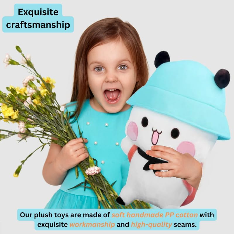 Image of Bubu Dudu Plush with Detachable Bags - 32Cm Cotton Stuffed Animal - Bubu Dudu Cap Plush - Ideal Gift for Kids, Boyfriend, Girlfriend, Playtime, Cuddly Decor & Collectible