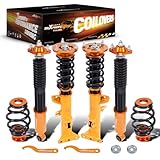 maXpeedingrods Coilovers for BMW 3 E36 1990-1999 318i 318is 318ic 323i 323is, 323ic 328i 328is 328ic M3, Height Adjustable Coilovers Suspension Kit, Preset Damping Shock Absorber Lowering Kit, Gold