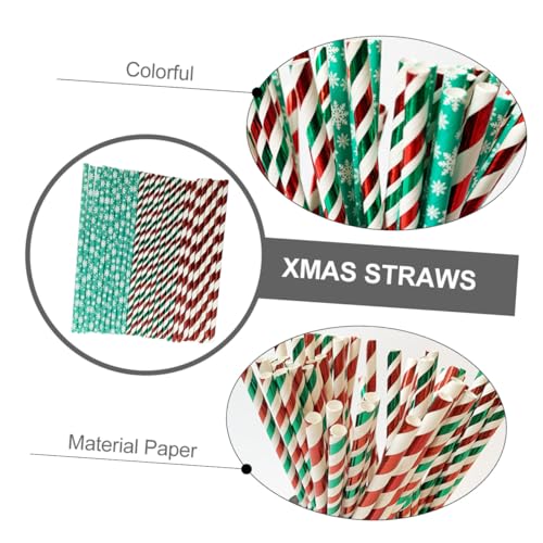 MAGICLULU 150 pitillos de papel desechables navideños biodegradables miniatura 7