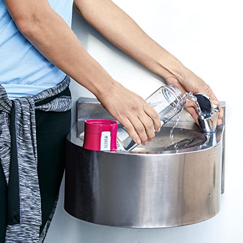 BRITA Wasserfilter-Flasche pink (0,6 Liter) / Praktische Trinkflasche mit Wasserfilter für unterwegs aus BPA-freiem Kunststoff / Filtert beim Trinken / spülmaschinengeeignet