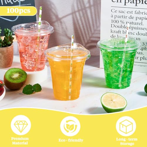 100 pitillos de papel desechables para beber miniatura 2