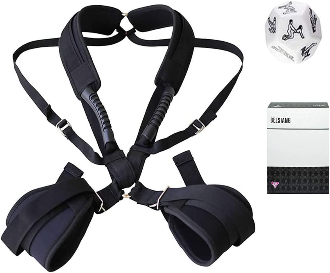 BELSIANG Couples sex swing,body swing sex games fun Belt widening thickest Comfortably Adjustable swing(Black, Ultimate Enhanced Version)