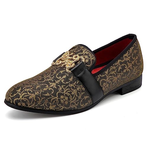 Image of Meijiana Men's Velvet Loafers - Fashion Casual Low-Heel Dress Shoes for Men with Rubber Sole & Metal Buckle - Perfect Business & Formal Attire, Stylish Mens Shoes