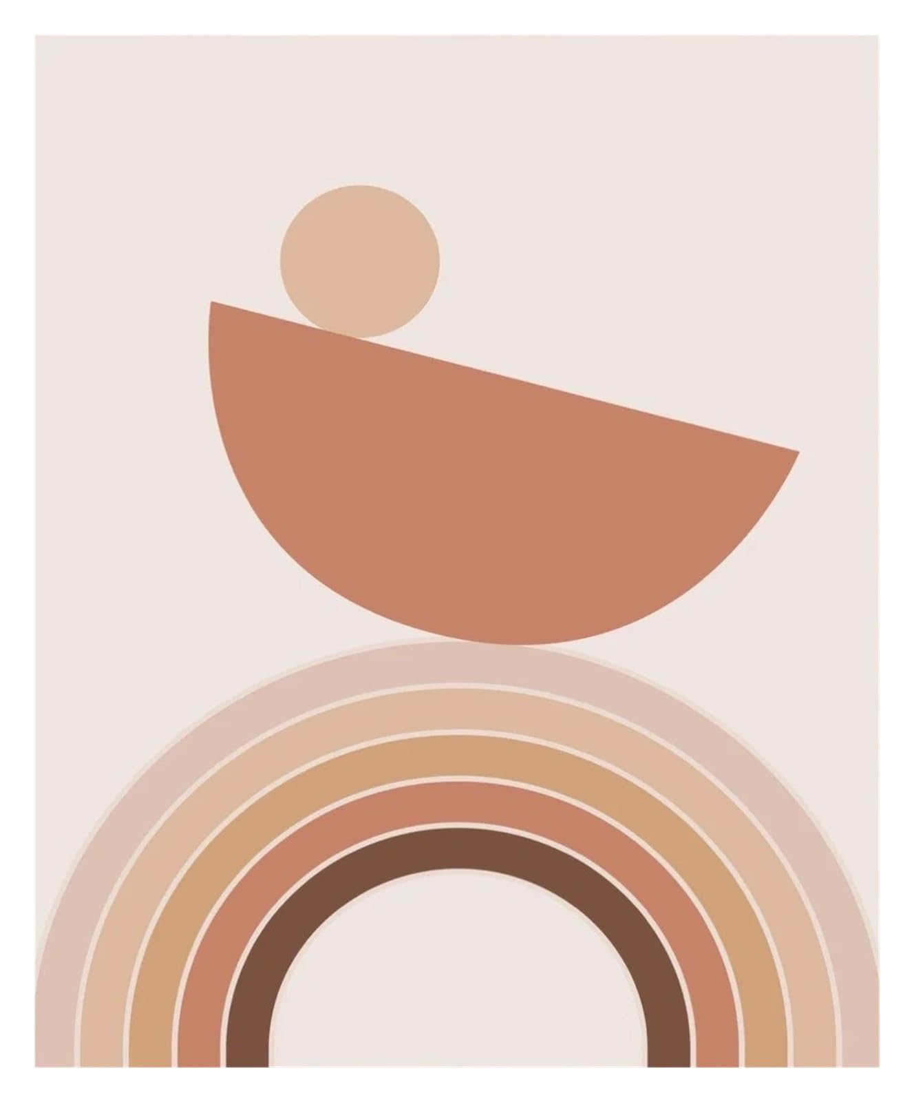 Póster bohemio chic para llenar de estilo moderno de mediados de siglo las paredes de tu salón.