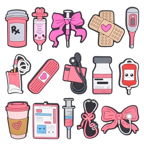 VZDIOR Men Women Cute Doctor Nurse Shoe Charms Lovely Nursing Shoes Decorations for Birthday Gifts Style-3