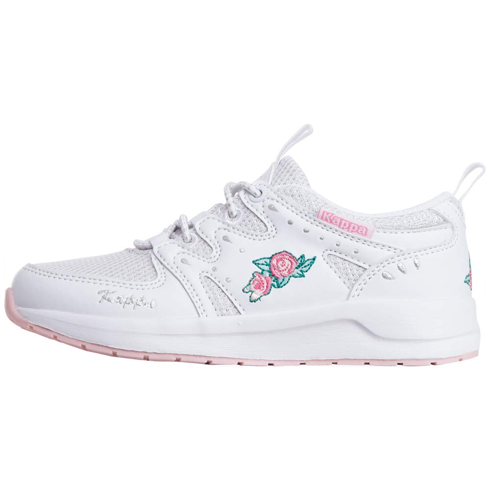 Kappa Loretto Kids, Zapatillas Unisex Adulto, Negro (White/Pink 1022), Large
