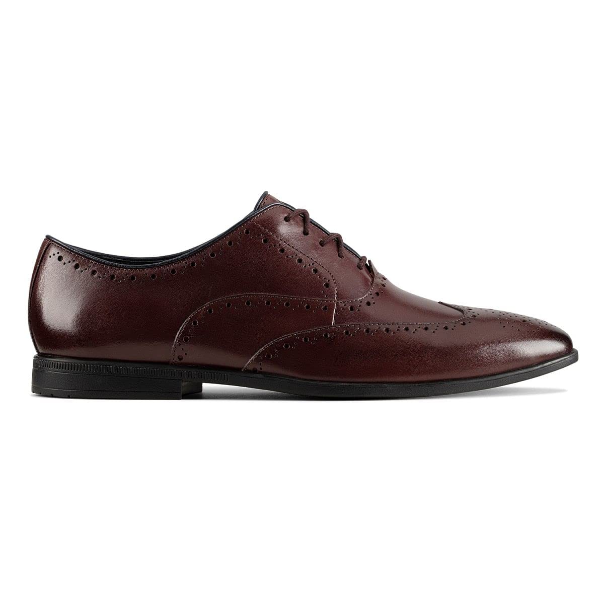 Clarks Mens Brogues Shoes Burgundy Leather Uniform Dress Shoe - 10 UK (26152112Maroon) (B08Y5TJR7C) Amazon Price History, Amazon Price Tracker