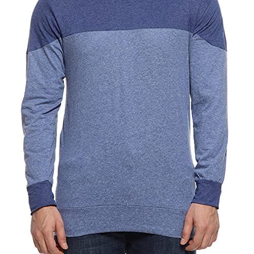 Image of CAHOOT Men Solid Crew Neck Sports T Shirt Navy