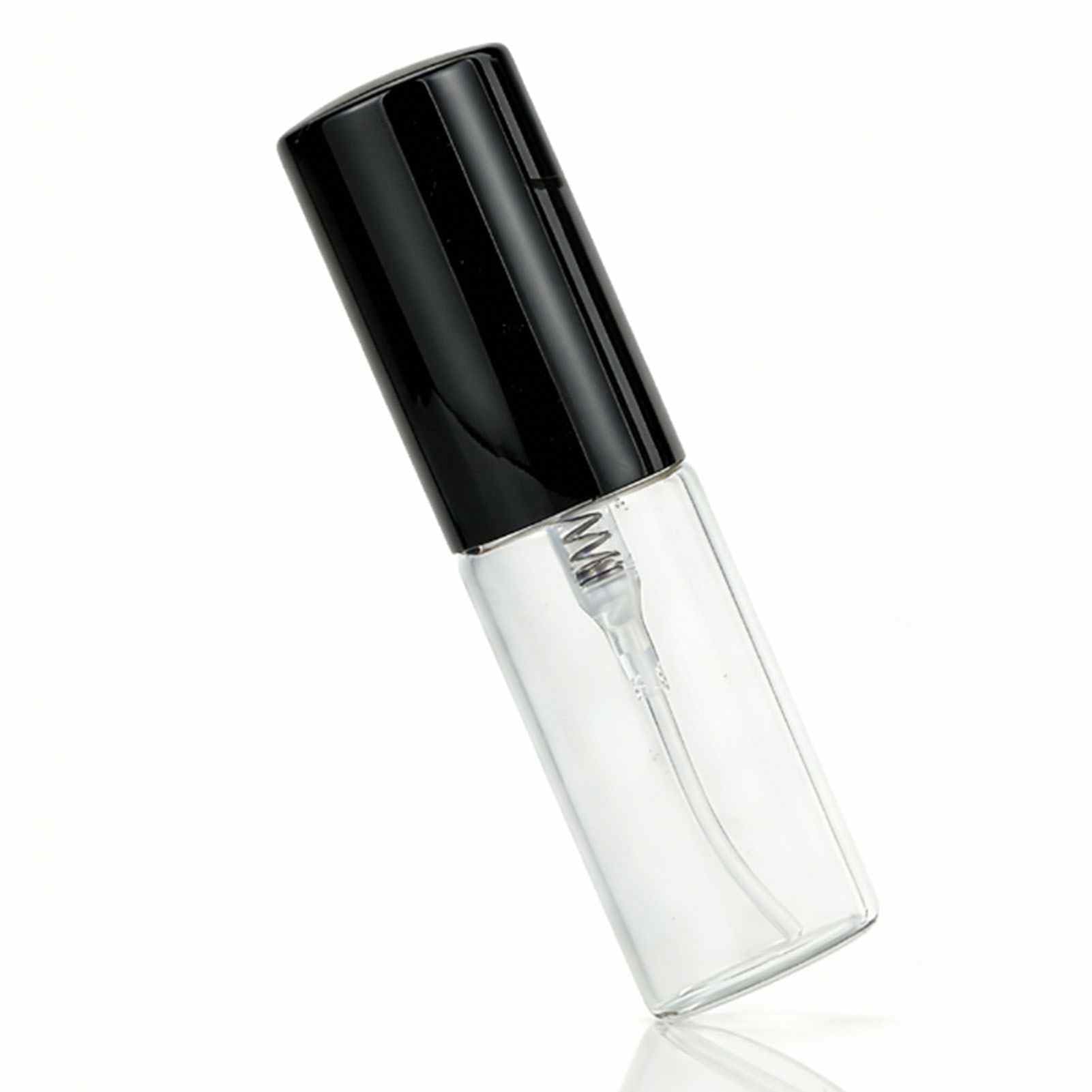 Set di mini flaconi spray per profumo in vetro trasparente, ricaricabili, 5 ml, per viaggi, vita quotidiana, 50 pezzi (vetro nero da 5 ml)