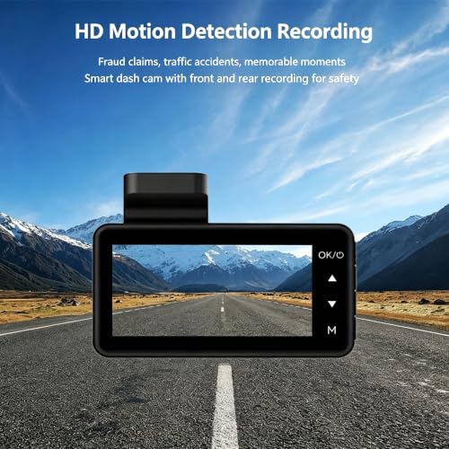 VANTREEGAO 3-Inch 1080P HD Dash Cam for Cars, Wide-Angle Driving Recorder with Night Vision, Loop Recording (Black) - image 2