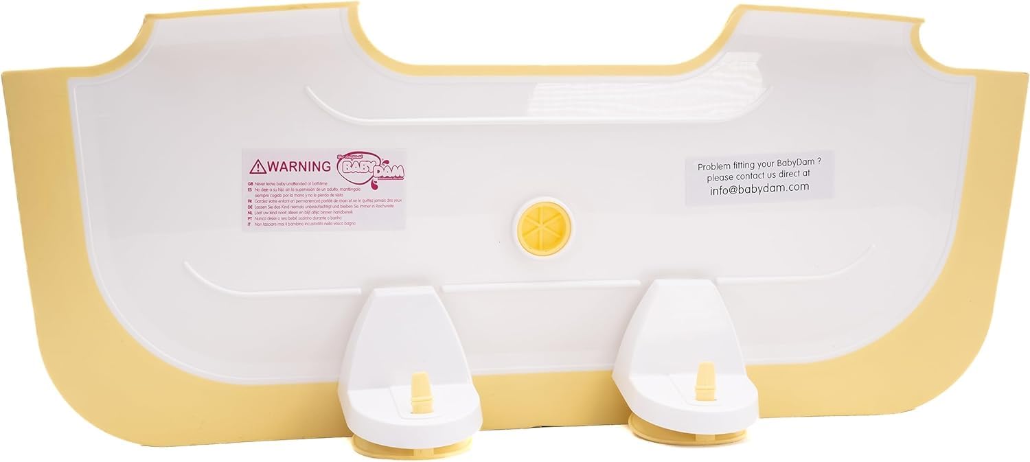 BabyDam Barrera de baño – No necesita baño para bebé! (Limón)