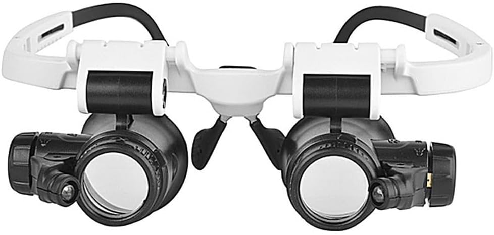 Retractable Leg Repair Eyed Mounted Magnifier High Power LED Light