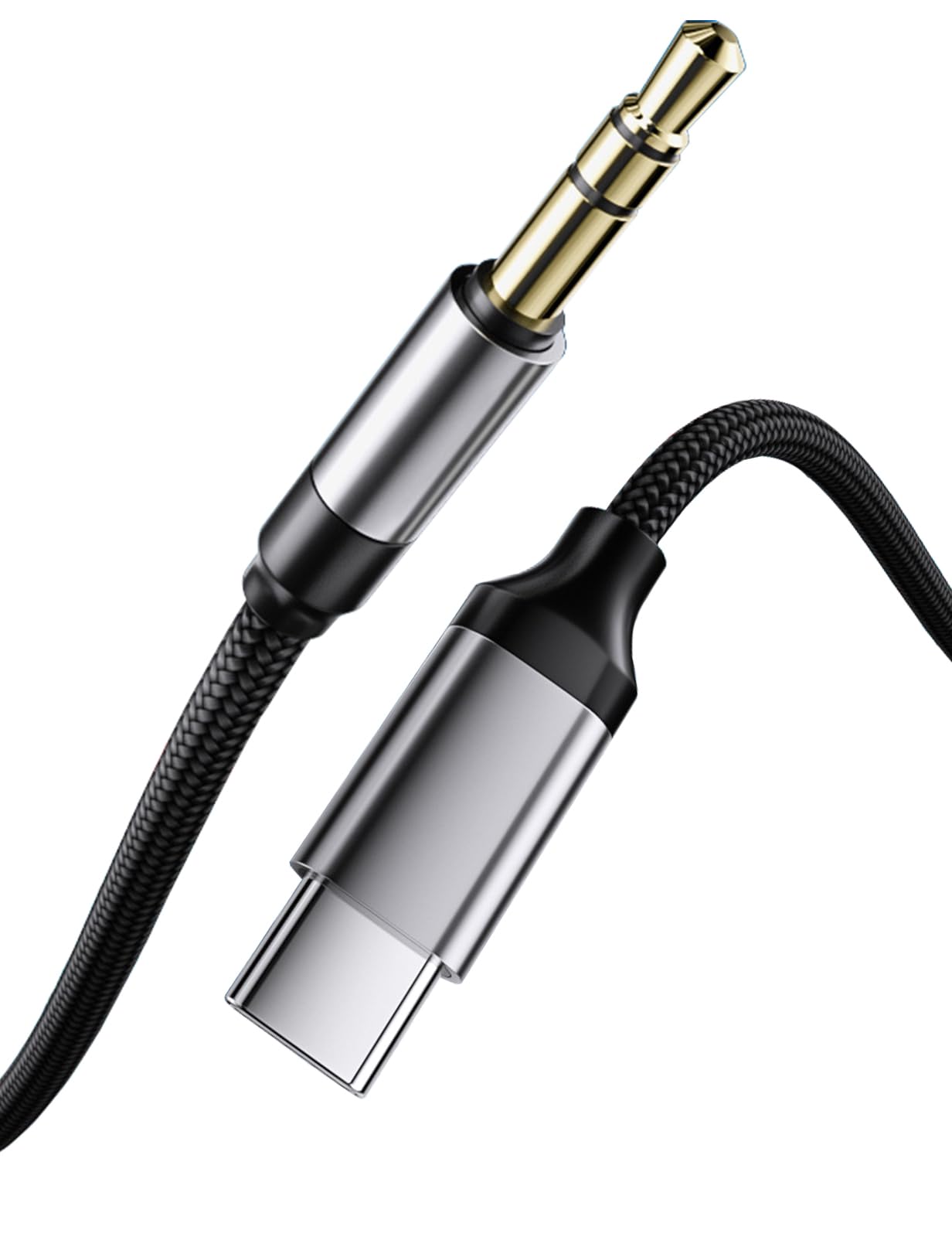 Kabel USB C do Jack 3,5 mm AUX 1 m, Kabel Audio USB C na Słuchawek, Kabel Stereo Samochodowy, Kompatybilny z iPhone 17/16/15, iPad, Samsung Galaxy S25 S24 S23 A56 A36 A16, Google Pixel 9/8, i innymi