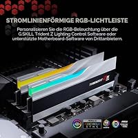 G.Skill Trident Z5 RGB Series (Intel XMP) 32GB (2X 16GB) 288-pin SDRAM DDR5 7200 CL34-45-45-115 1,40V Dual Channel Desktop Memory F5-7200J3445G16GX2-TZ5RS (Metallic S) Silber – Ansicht 3