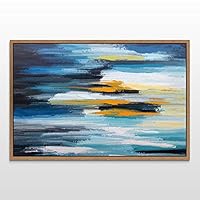 Framed Canvas Wall Art Abstract Landscape Canvas Prints Home Artwork Decoration for Living Room,Bedroom - 16x24 inches