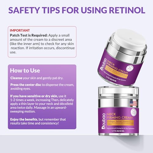 Advanced Neck Firming Cream – 3% Retinol & Hyaluronic Acid for Wrinkle Reduction, Lifting & Skin Tightening – Anti-Aging Moisturizer for Face, Neck & Décolleté – Deep Hydration, 1.7 FL OZ - Image 7