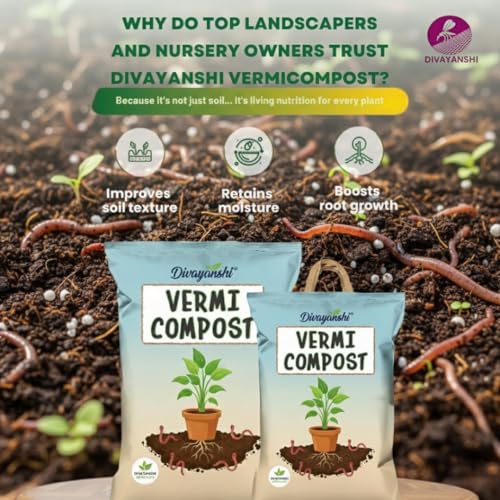 Image of Divayanshi Organic Vermicompost for Plants & Gardening | Natural Soil Conditioner for Home Garden, Pots & Terrace Plants- 2kg