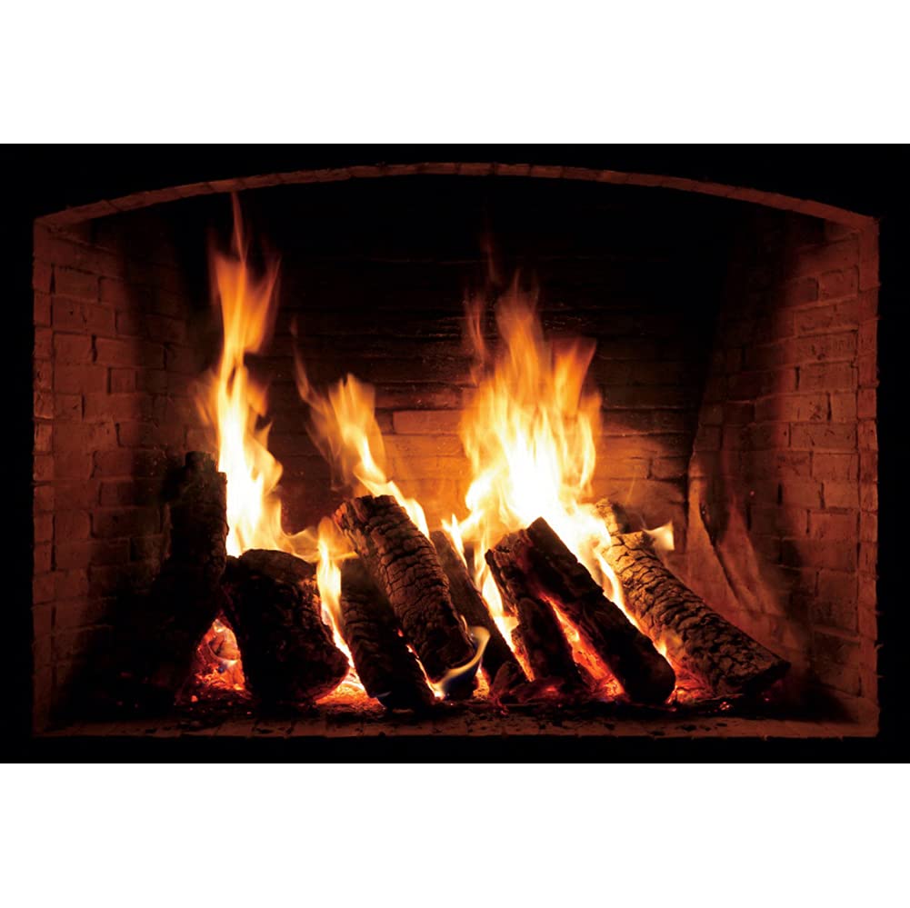 Haoyiyi 5x3ft Burning Firewoods Photography Backdrop Fireplace Flaming Woods Blazing Fire Winter Christmas Party Background Kids Children Family