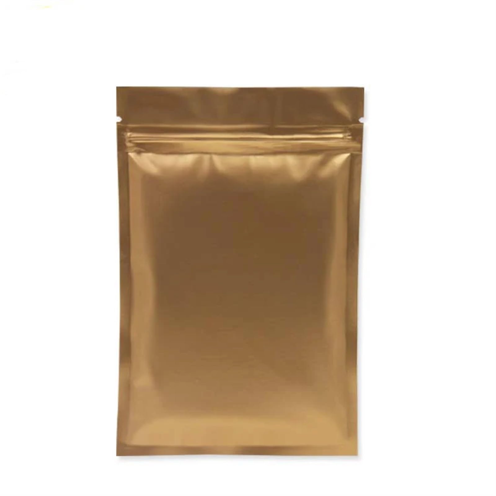 self-sealing bag, Aluminum Foil Flat Lock Ziplock Bags Multicolor Multiple Sizes Pack Of 100(Gold Zip Lock Bags,18x26cm)