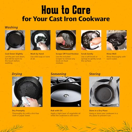 image for HeroFiber Cast Iron Reversible Grill/Griddle Set with Press, Scraper &