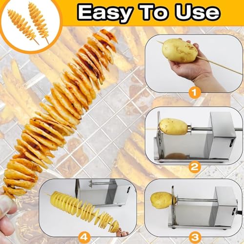 Cortadora manual en espiral de acero inoxidable para papas miniatura 6