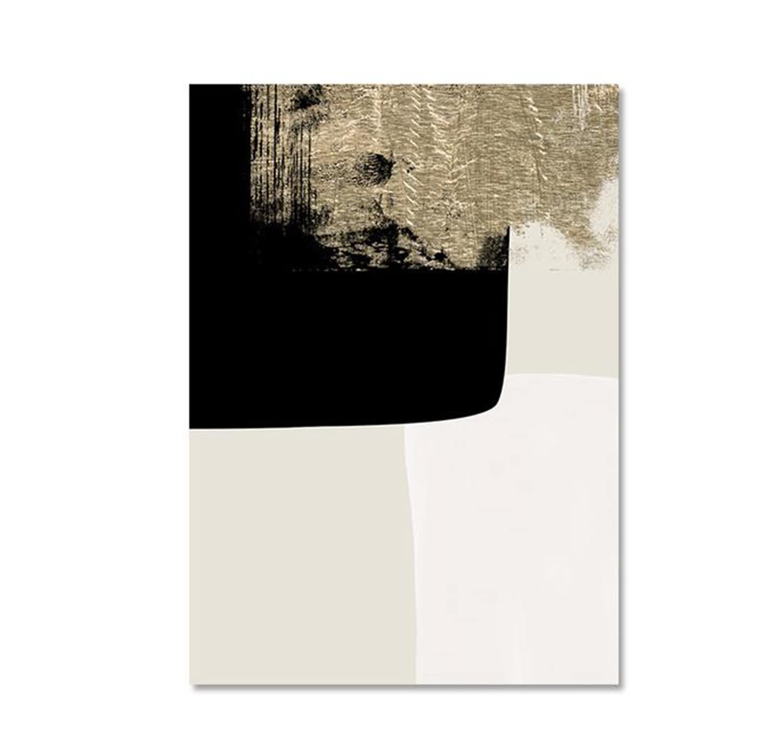 HEHGVCF Set di 3 poster su tela Moderni Minimalisti Beige Nero e Oro Immagini da Parete Geometriche Arte Astratta Stampa su Tela Decorazione da Parete Senza Cornice (50 x 70 cm, Geometrica)