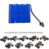 SZJJX RC Car Rechargeable Battery Ni-Cd AA 700mAh 4.8V High Capacity Battery Pack for SZJJX RC Rock Off-Road Vehicle 2.4Ghz 4WD High Speed 1:18 Racing Cars