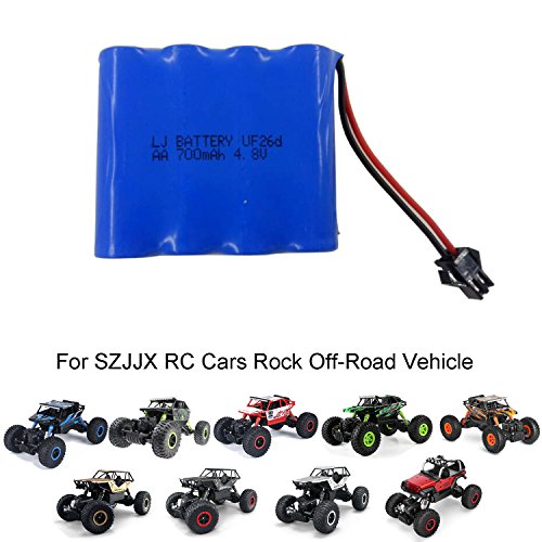 SZJJX RC Car Rechargeable Battery AA 4.8V 700mAh High Capacity Battery Pack RC Rock Off-Road Vehicle 2.4Ghz 4WD High Speed 1:18 Racing Cars