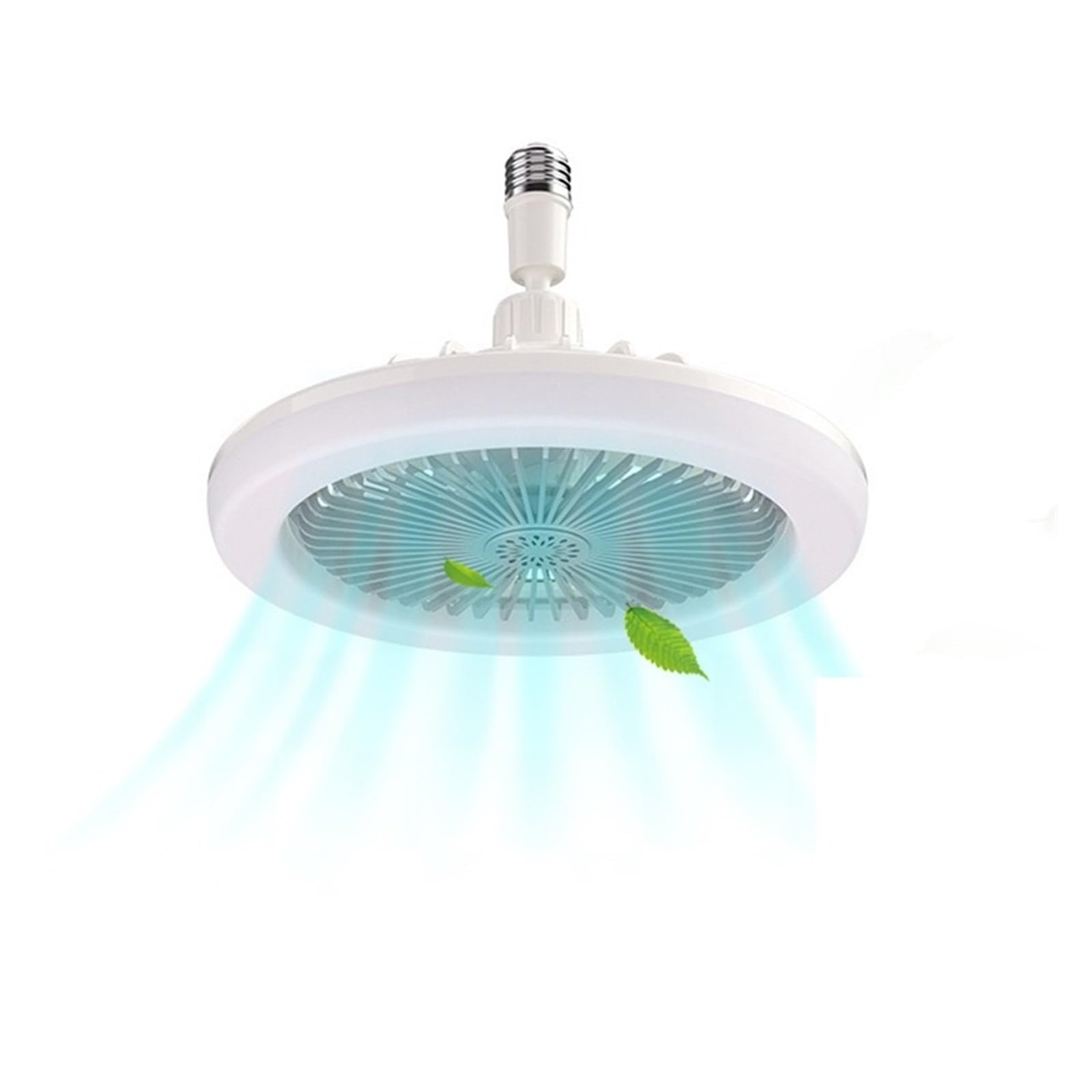 TRDEWR 30w Ceiling Fan with Lighting Lamp E27 Converter Base with Remote Control for Bedroom Living Home Silent Good Light and Shadow Effects(Gray-with Control)