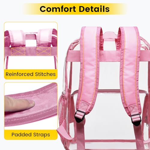 Image of Vorspack Clear Backpack for Girls and Boys, Large Clear Bookbag