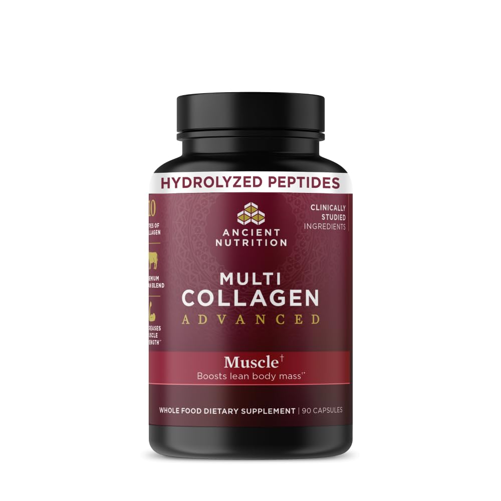 Ancient Nutrition Advanced Multi Collagen Protein Capsules Muscle, 90 Count