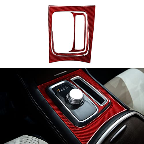Image of Car Gear Shift Panel Cover Decals for 2015-2023 Chrysler 300 / 300C / 300S / Limited /Touring Accessories Carbon Fiber Stickers