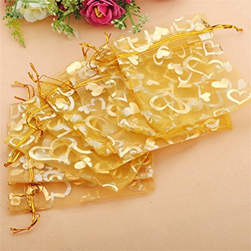 Bolsas de regalo doradas para bodas y cumpleaños elegantes 5