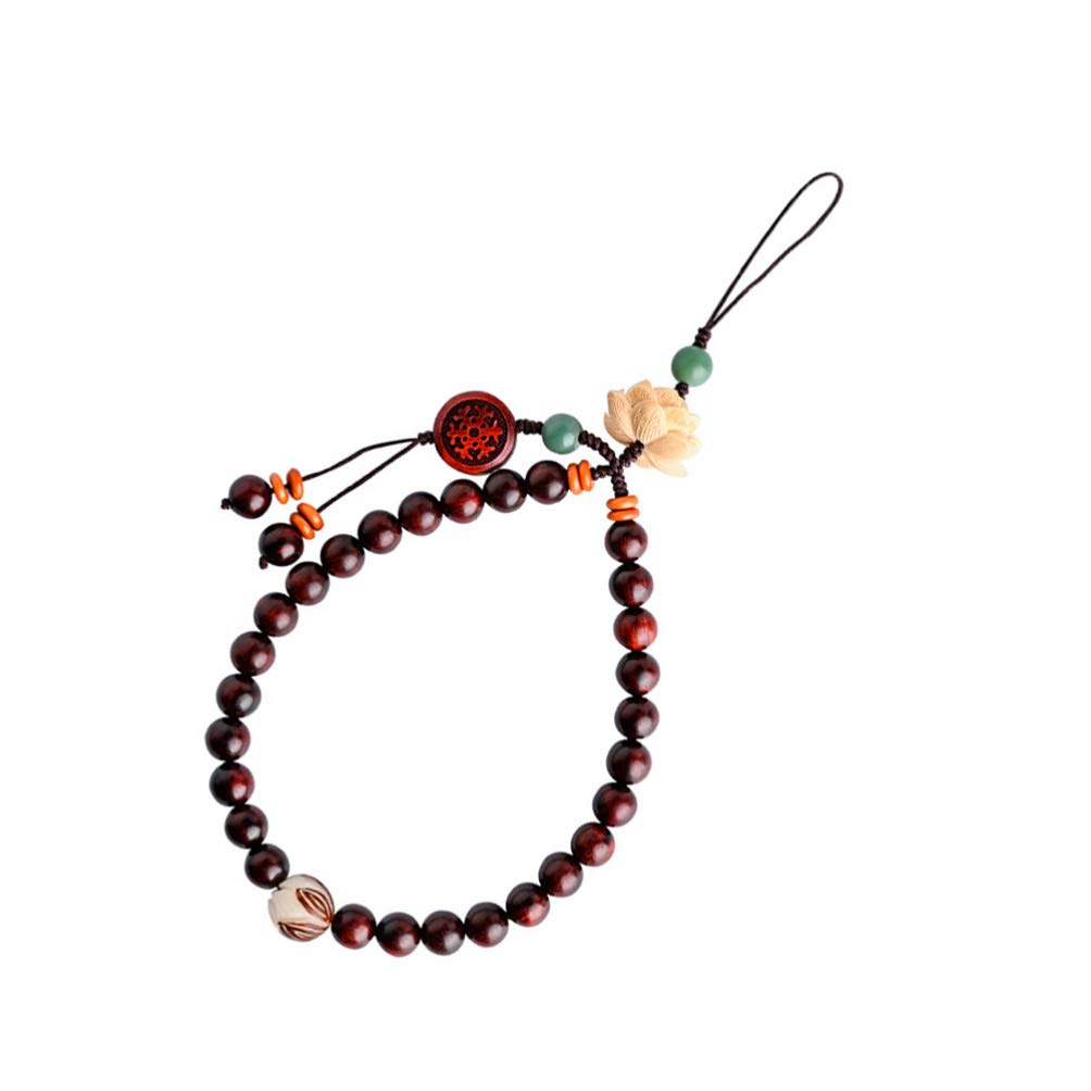 Hemobllo Cell Phone Lanyard Strap Beads Hand Wrist Phone Charms Anti- lost Wrist Rope String with Pendants for Cell Phone Camera Purse Keychain ID Tag Badge